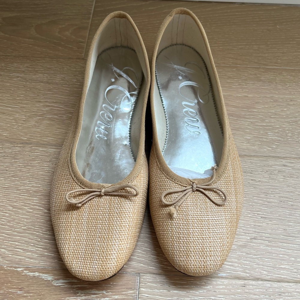 Jcrew rattan ballet flats